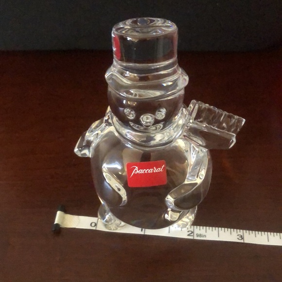 Baccarat Crystal Snowman with Broom. Made in and purchased in France 🇫🇷 - Picture 4 of 15